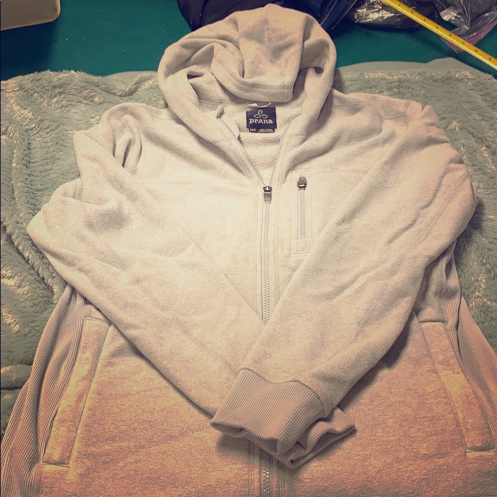 Prana full zip hooded sweatshirt. Size med.